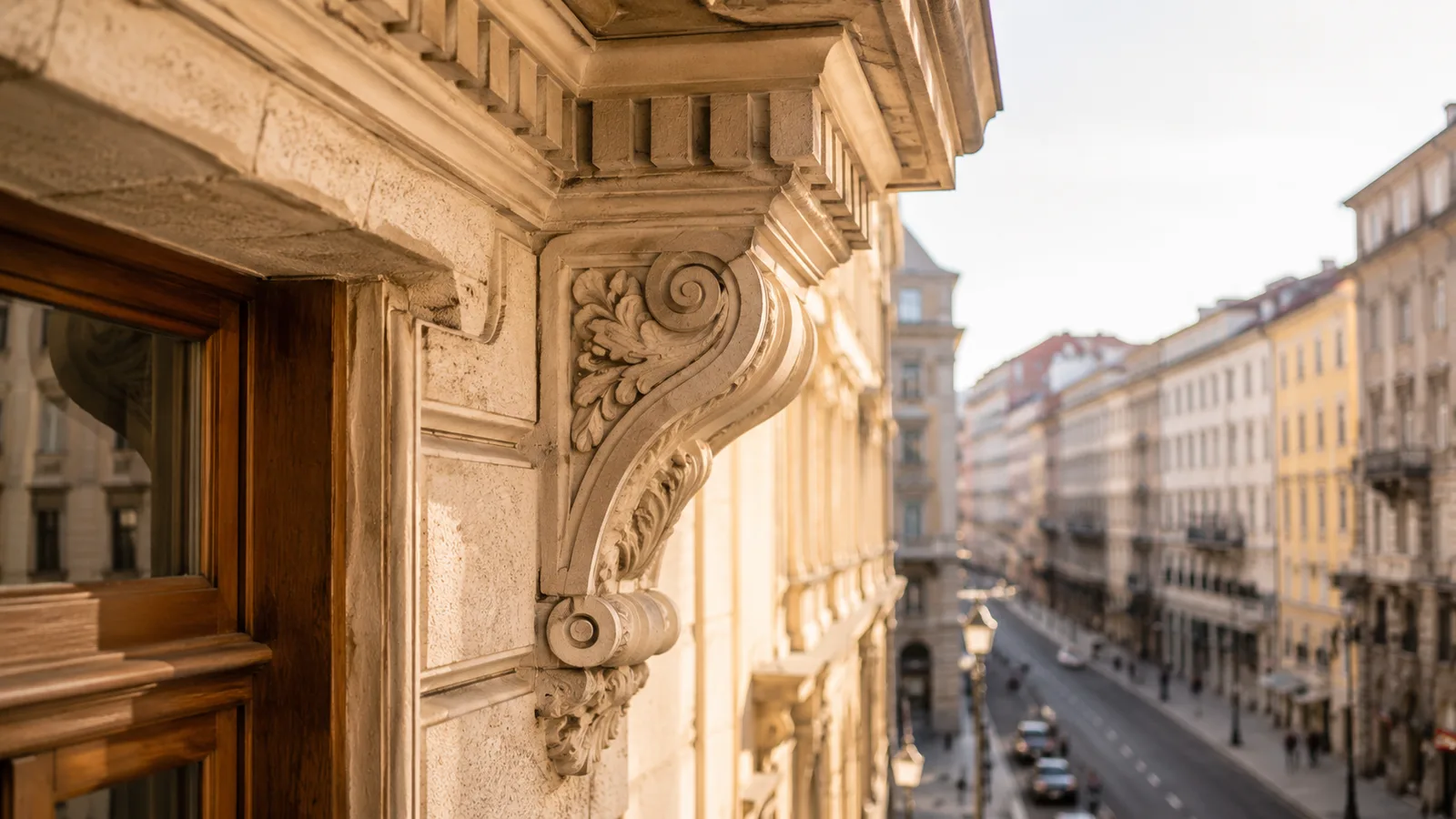 Veduta di un tipico palazzo triestino con facciate storiche, sanatoria edilizia trieste